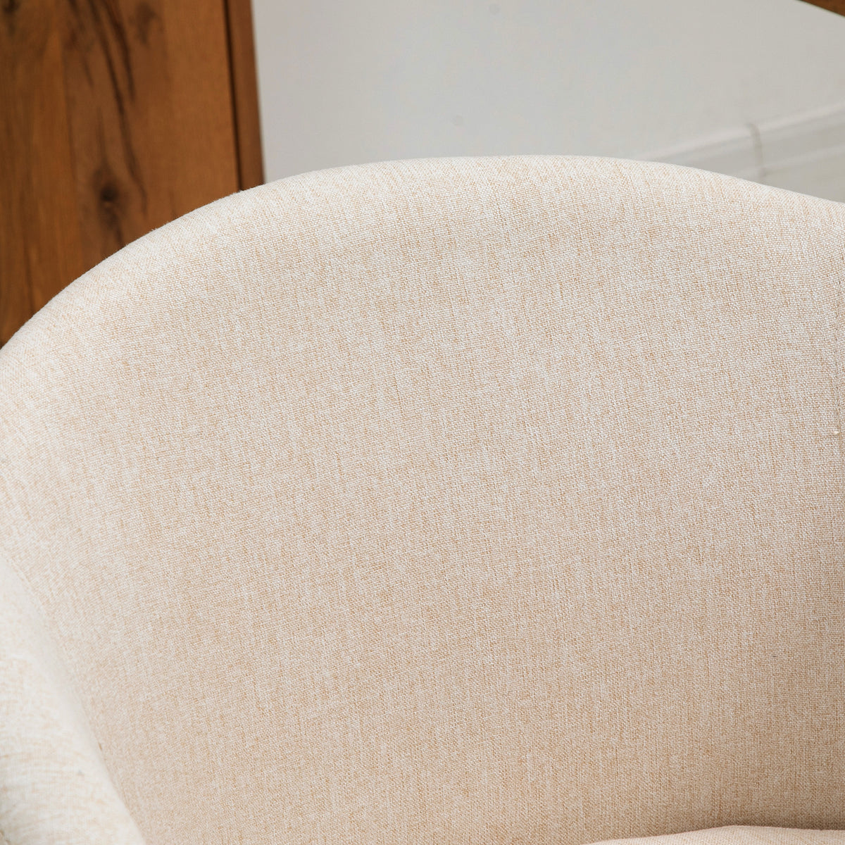 Lot de 2 chaises scandinaves aspect lin, pieds inclinés en bois d'hévéa