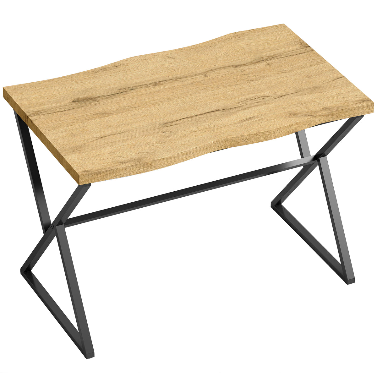 Table à manger 2 personnes noir et chêne, 110 x 67 cm