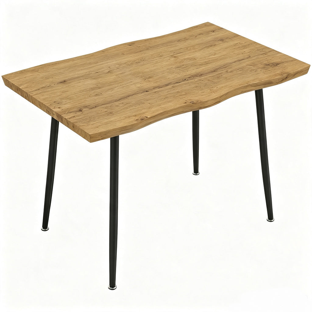 Table à manger 4 personnes effet chêne, 110 x 70 cm