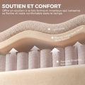 Canapé 3 places en chenille beige, forme nuage, 233 cm