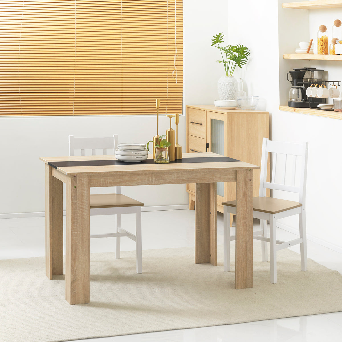 Table à manger design moderne en bois, 120 x 69 cm