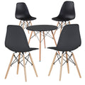 Ensemble table et 4 chaises de salle à manger noires