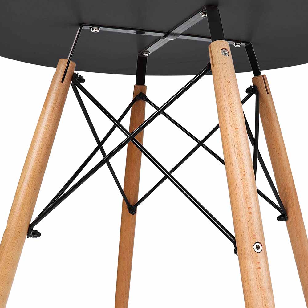 Ensemble table et 4 chaises de salle à manger noires