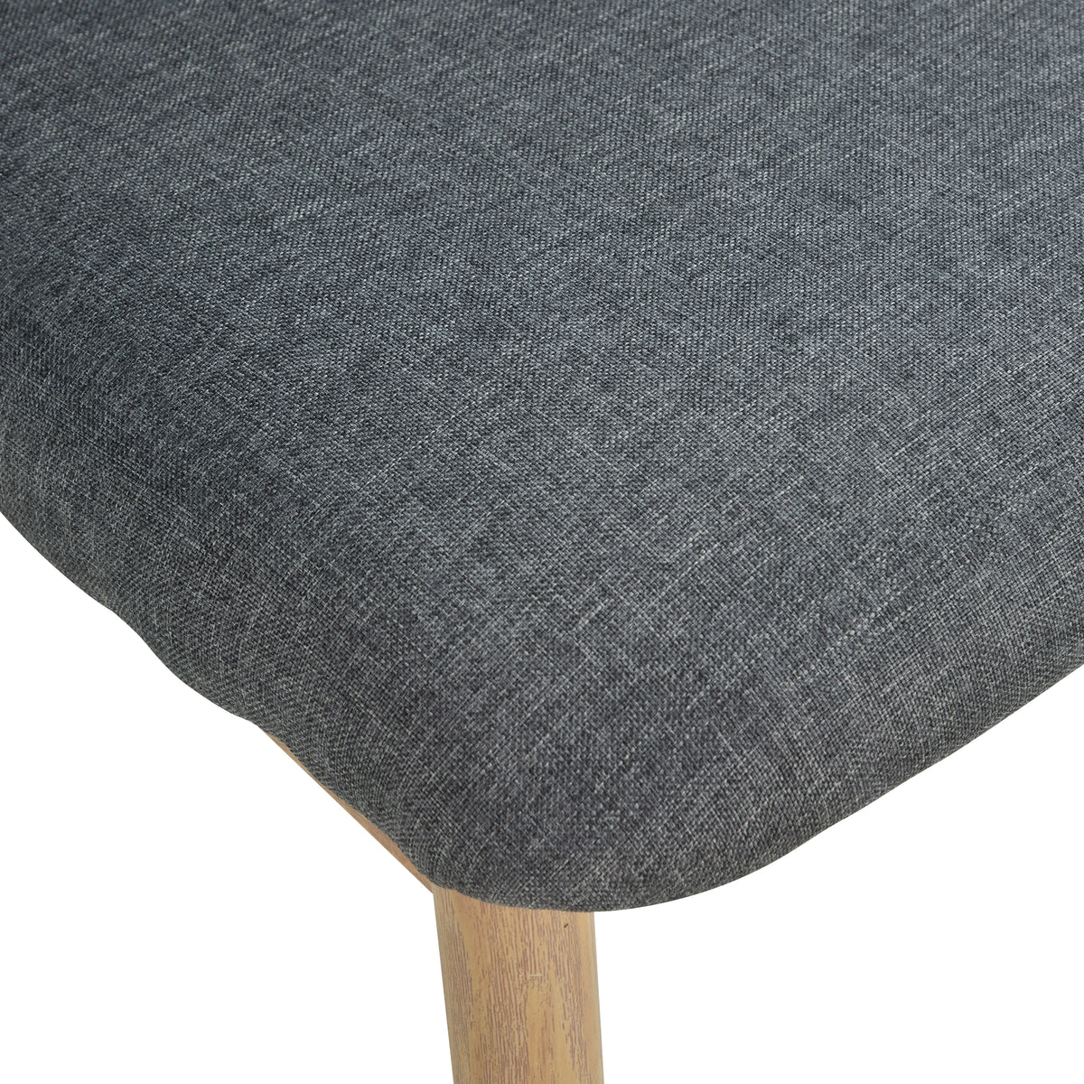 Lot de 2 chaises scandinaves grises, pieds en métal effet bois