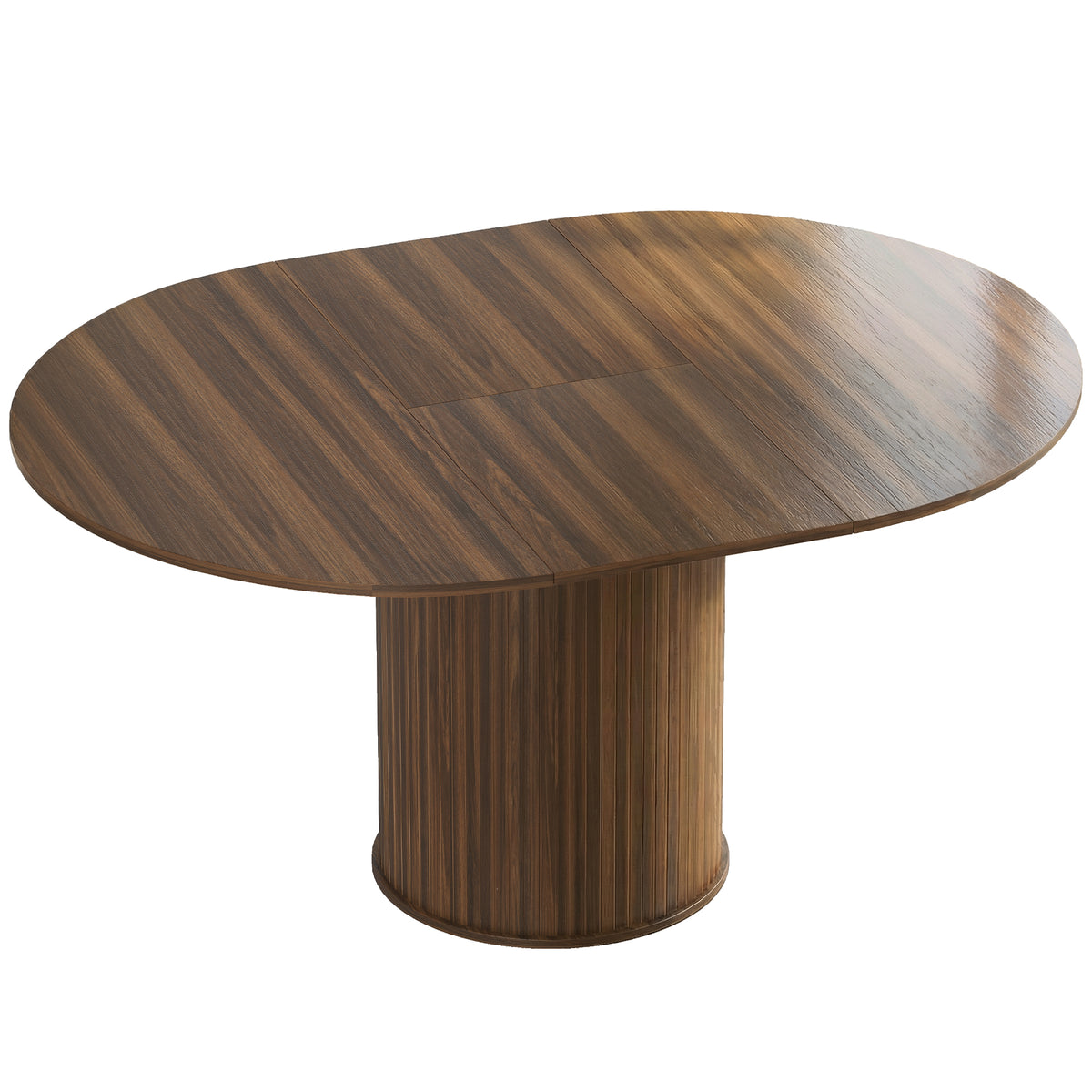 Table à manger extensible 6 à 8 personnes en noyer, 110-150 cm